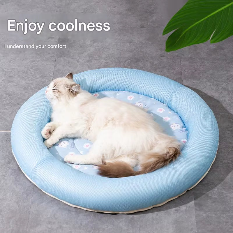 Summer Cooling Pet Bed Breathable Sleeping Mat Soft Cat Bed Pet Bed Sofa Cat Nest for Small Dog Cats Kitten Puppy Beds Cushion