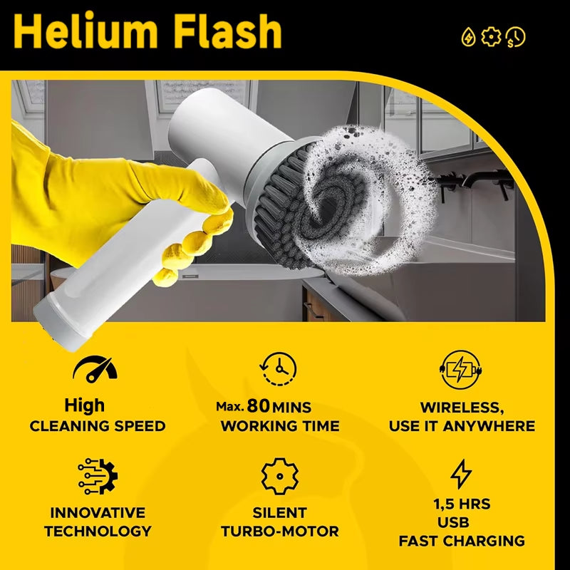 Electric Multipurpose Cleaning Brush Kitchen Gadgets Hair Brushes Bathroom Broom Toilet Household Cordless Spin Scrubber Mops